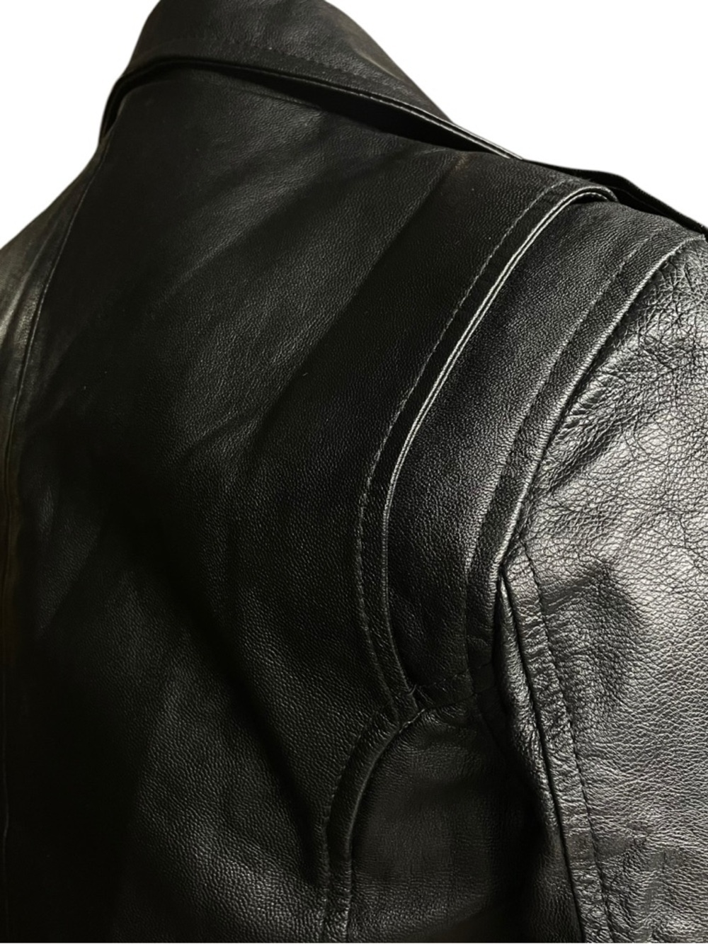 The Bali Tailor The Stevie Biker Black Leather Moto Jacket Size M — image 4 of 8